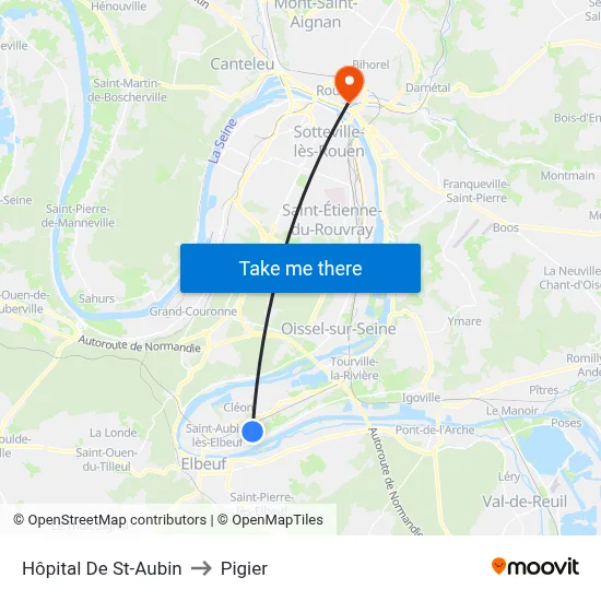 Hôpital De St-Aubin to Pigier map