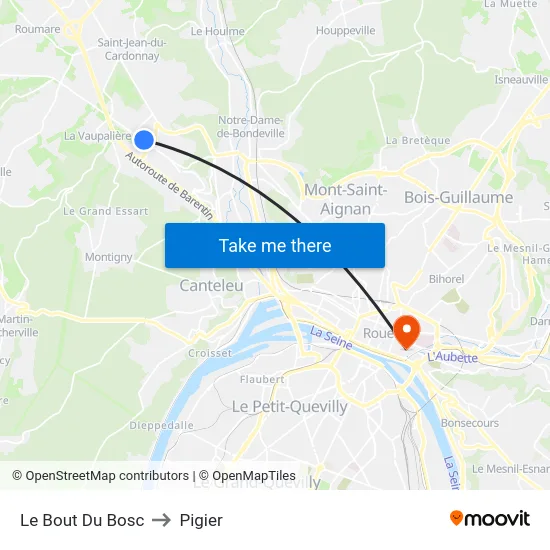 Le Bout Du Bosc to Pigier map