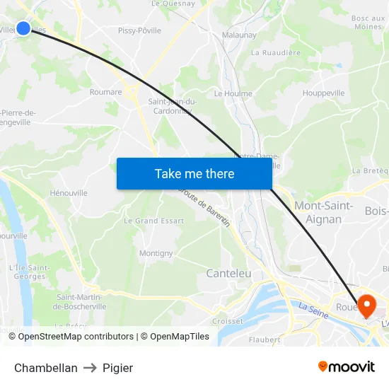 Chambellan to Pigier map