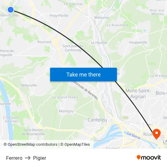 Ferrero to Pigier map
