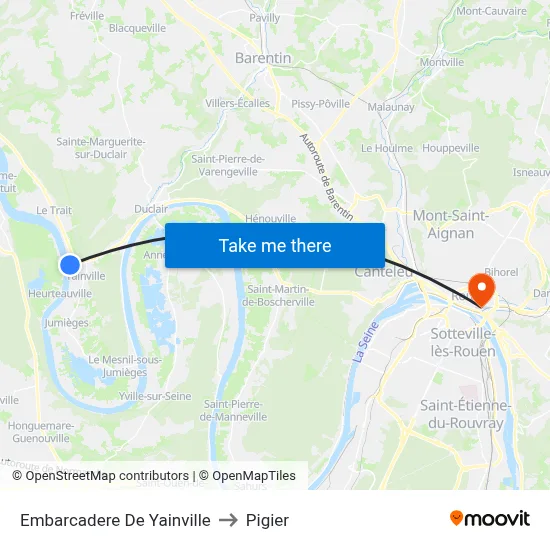 Embarcadere De Yainville to Pigier map