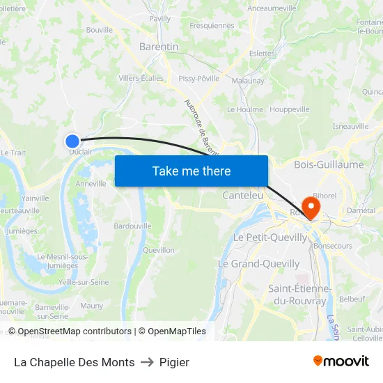 La Chapelle Des Monts to Pigier map