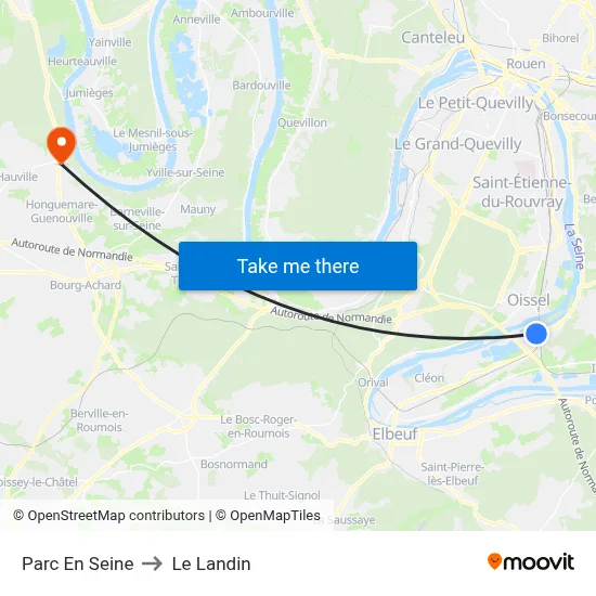 Parc En Seine to Le Landin map