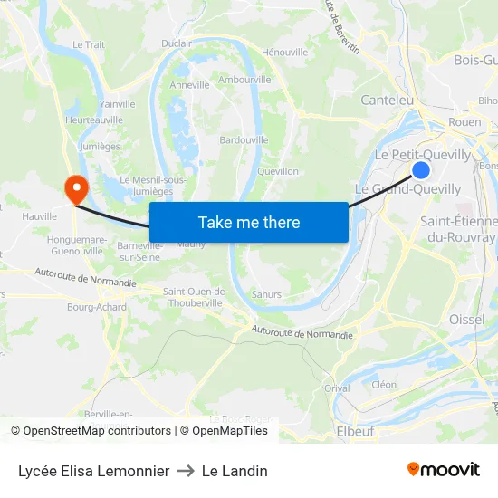 Lycée Elisa Lemonnier to Le Landin map