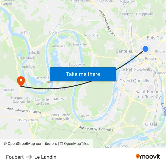 Foubert to Le Landin map