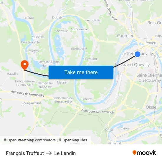 François Truffaut to Le Landin map