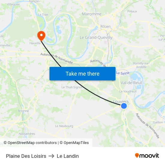 Plaine Des Loisirs to Le Landin map