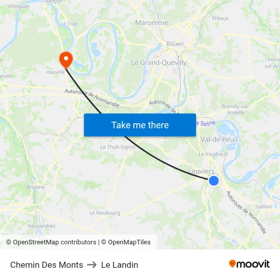 Chemin Des Monts to Le Landin map