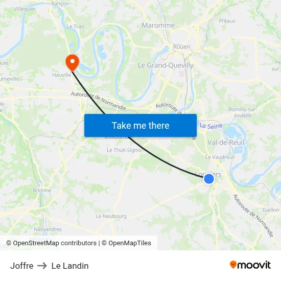 Joffre to Le Landin map