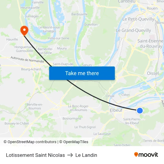 Lotissement Saint Nicolas to Le Landin map