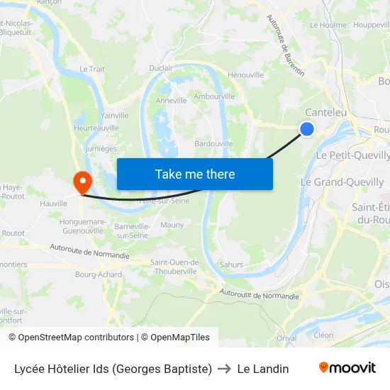 Lycée Hôtelier Ids (Georges Baptiste) to Le Landin map