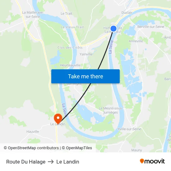 Route Du Halage to Le Landin map