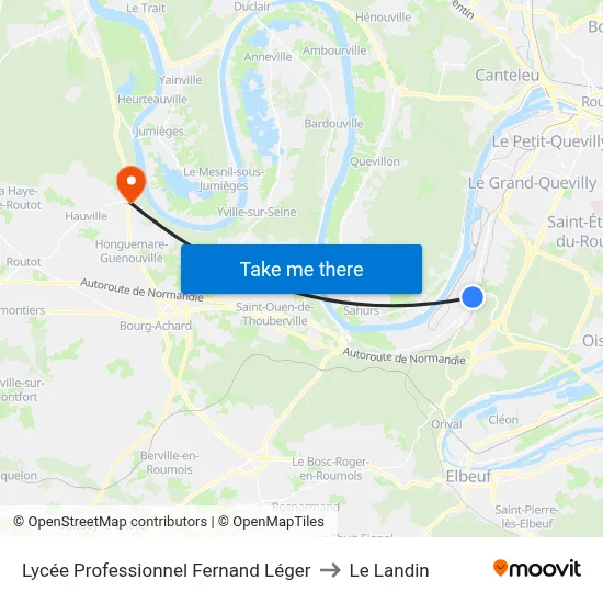 Lycée Professionnel Fernand Léger to Le Landin map