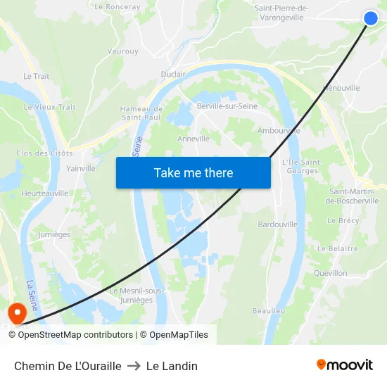 Chemin De L'Ouraille to Le Landin map