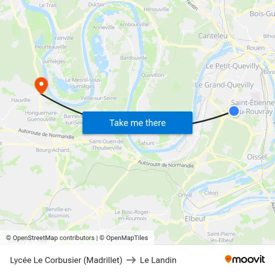 Lycée Le Corbusier (Madrillet) to Le Landin map