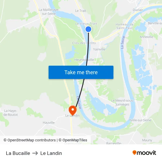 La Bucaille to Le Landin map