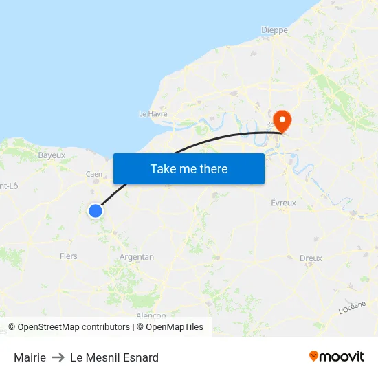 Mairie to Le Mesnil Esnard map