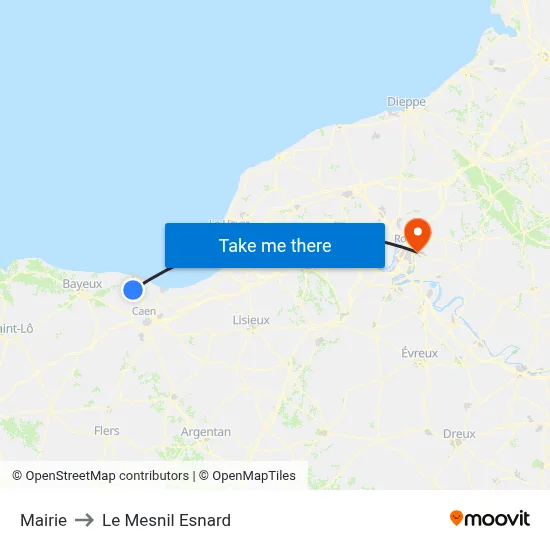 Mairie to Le Mesnil Esnard map