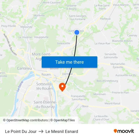 Le Point Du Jour to Le Mesnil Esnard map