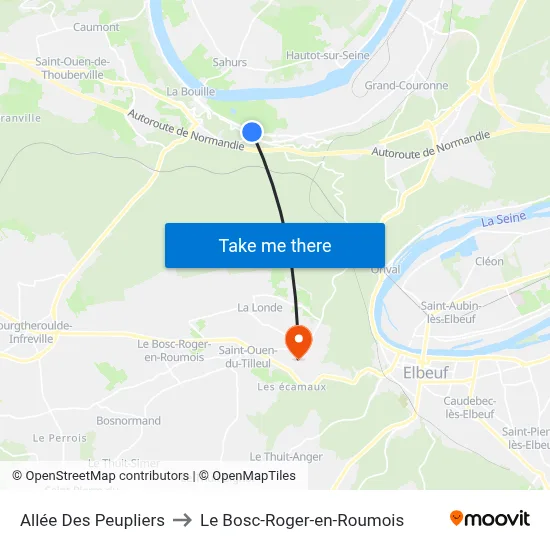 Allée Des Peupliers to Le Bosc-Roger-en-Roumois map