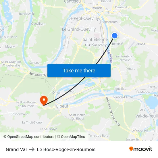 Grand Val to Le Bosc-Roger-en-Roumois map