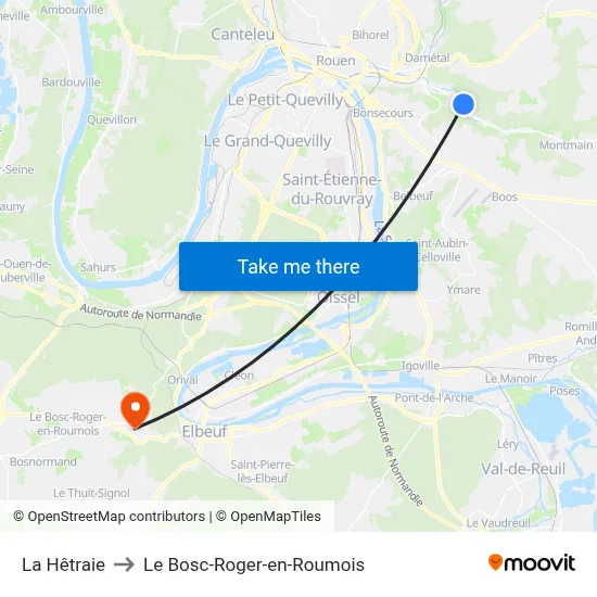 La Hêtraie to Le Bosc-Roger-en-Roumois map