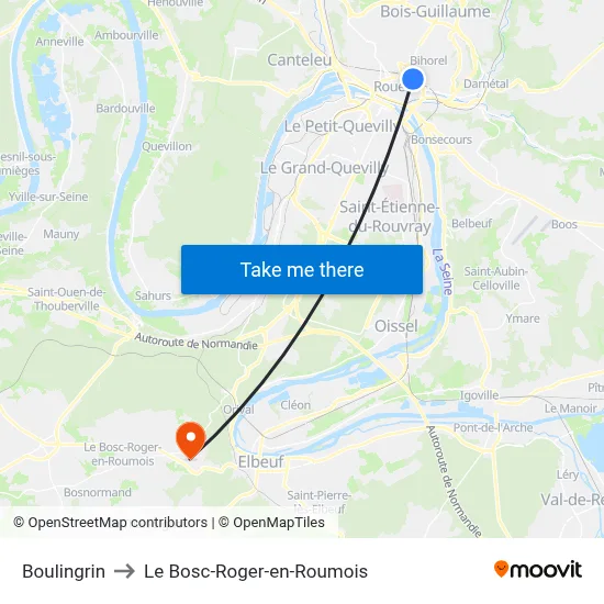 Boulingrin to Le Bosc-Roger-en-Roumois map