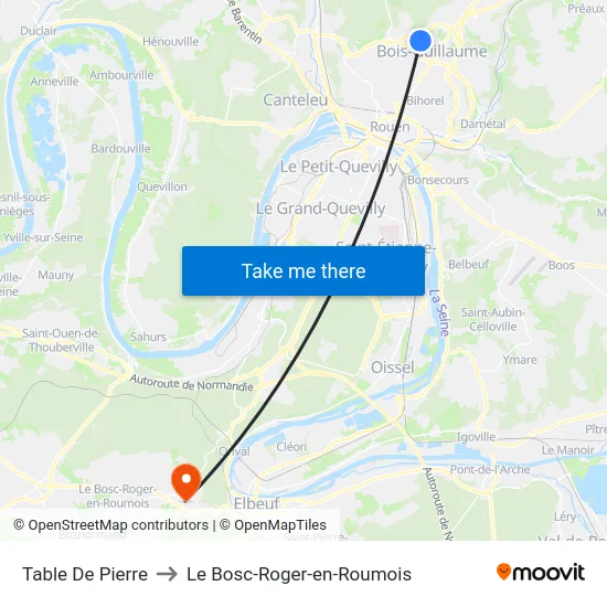 Table De Pierre to Le Bosc-Roger-en-Roumois map