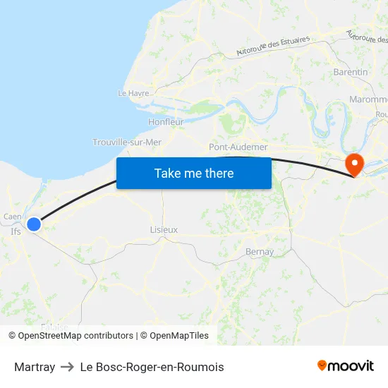 Martray to Le Bosc-Roger-en-Roumois map