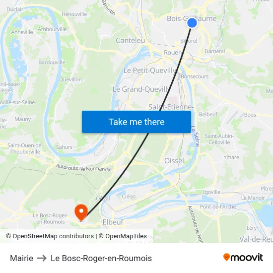 Mairie to Le Bosc-Roger-en-Roumois map