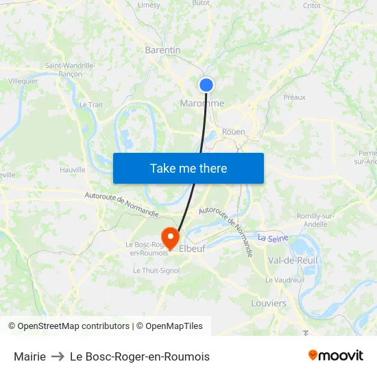 Mairie to Le Bosc-Roger-en-Roumois map