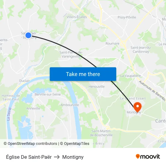 Église De Saint-Paër to Montigny map