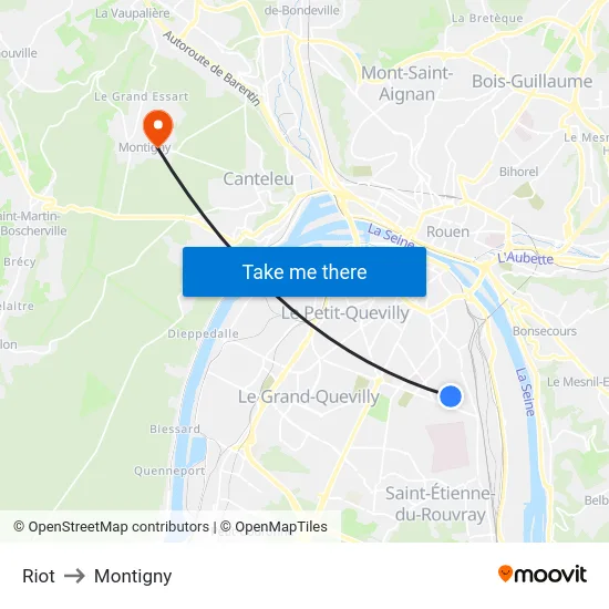 Riot to Montigny map