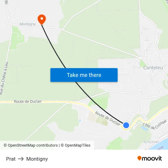 Prat to Montigny map