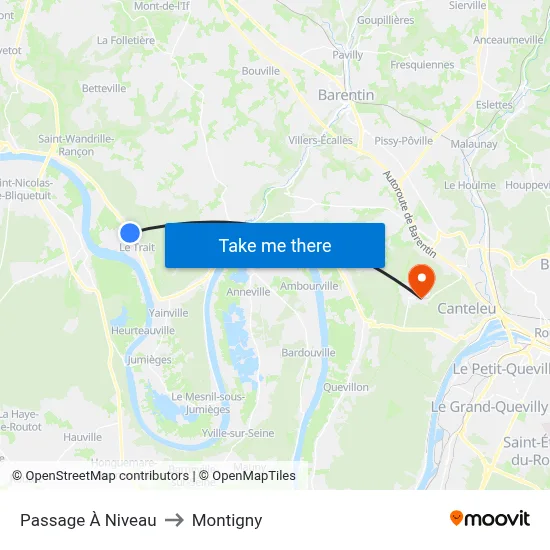 Passage À Niveau to Montigny map