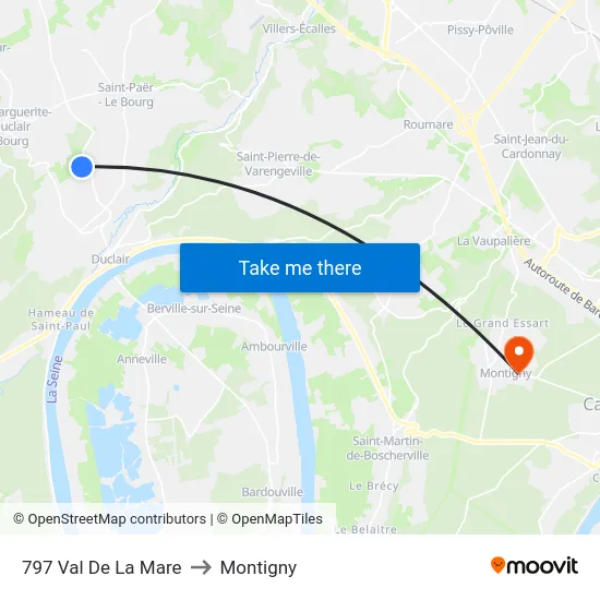 797 Val De La Mare to Montigny map