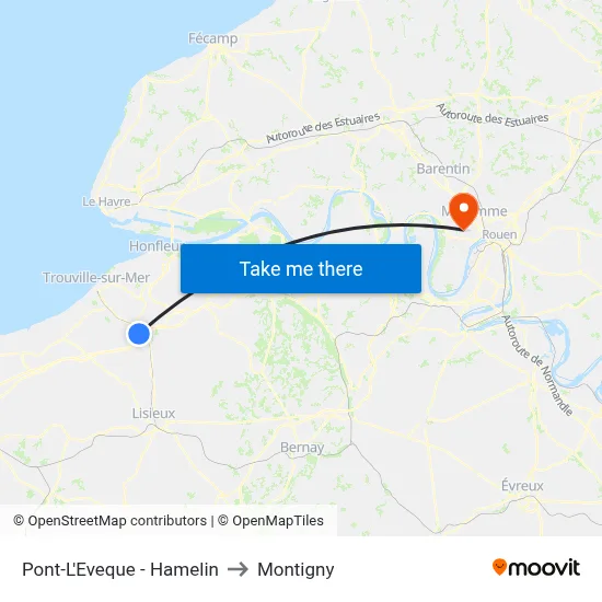 Pont-L'Eveque - Hamelin to Montigny map