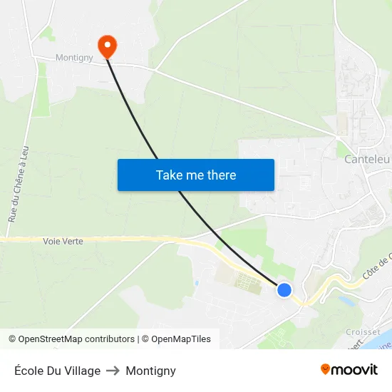 École Du Village to Montigny map
