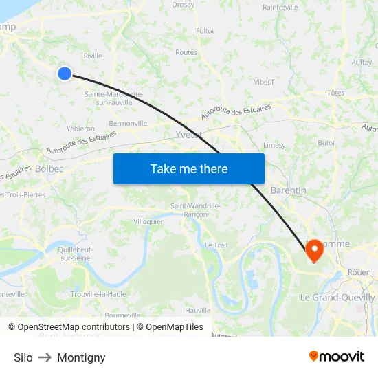Silo to Montigny map
