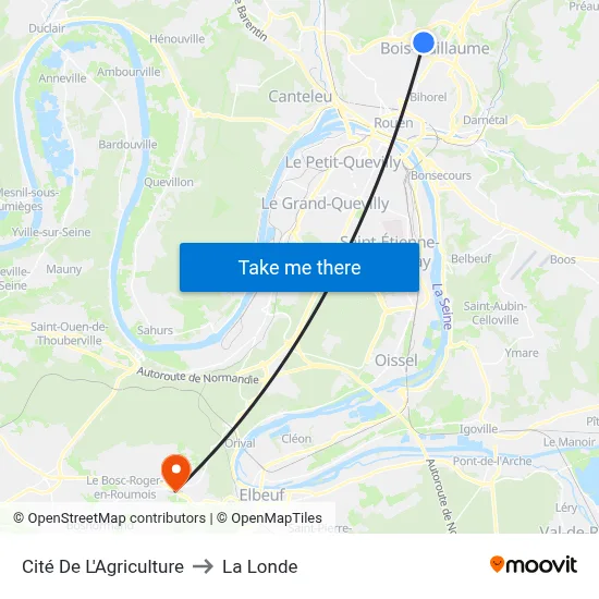 Cité De L'Agriculture to La Londe map