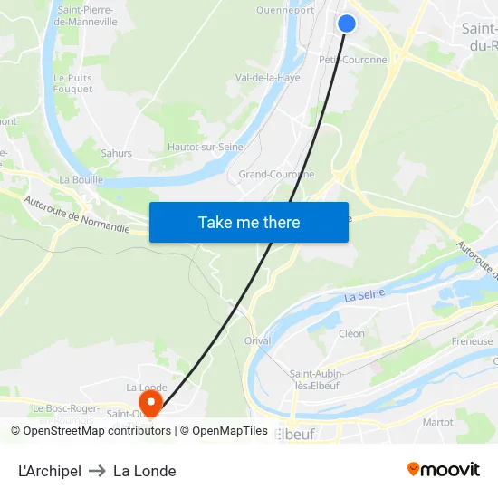 L'Archipel to La Londe map