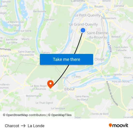 Charcot to La Londe map