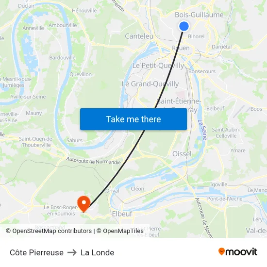 Côte Pierreuse to La Londe map