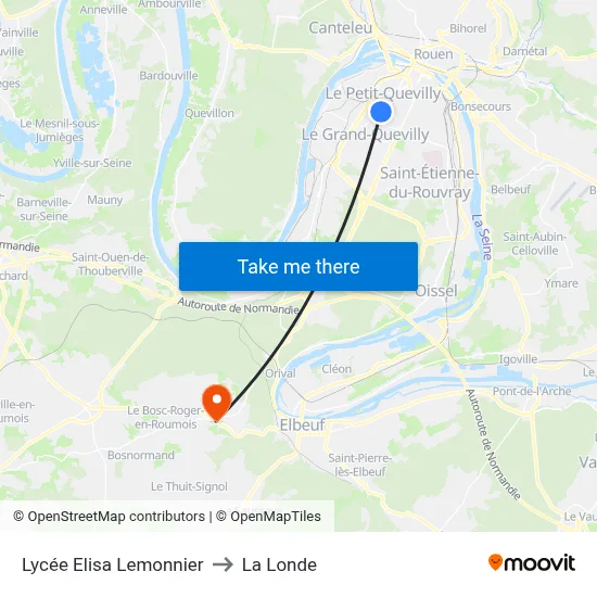 Lycée Elisa Lemonnier to La Londe map