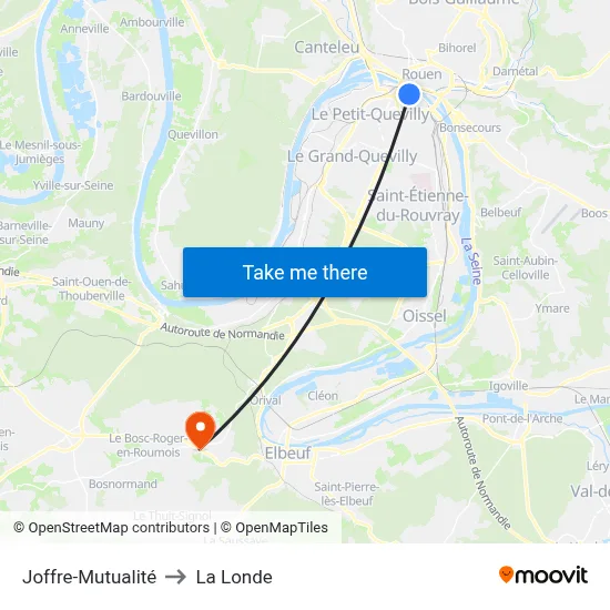 Joffre-Mutualité to La Londe map