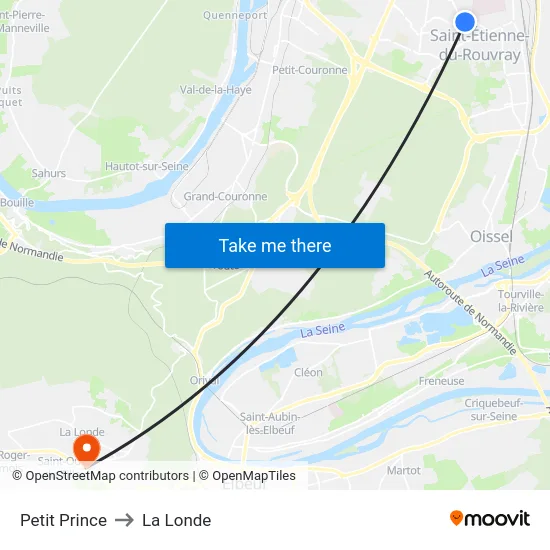 Petit Prince to La Londe map