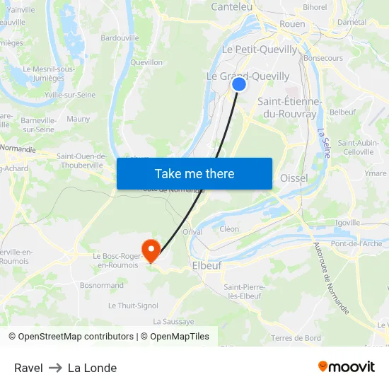 Ravel to La Londe map
