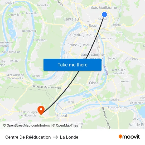 Centre De Rééducation to La Londe map