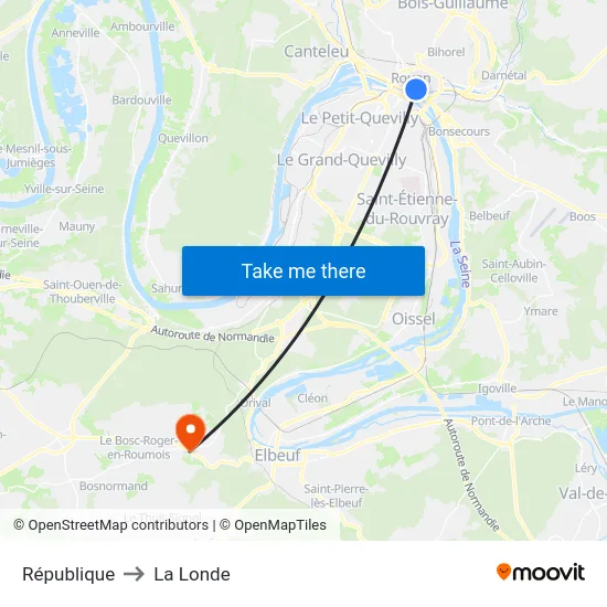 République to La Londe map