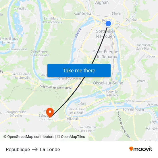 République to La Londe map